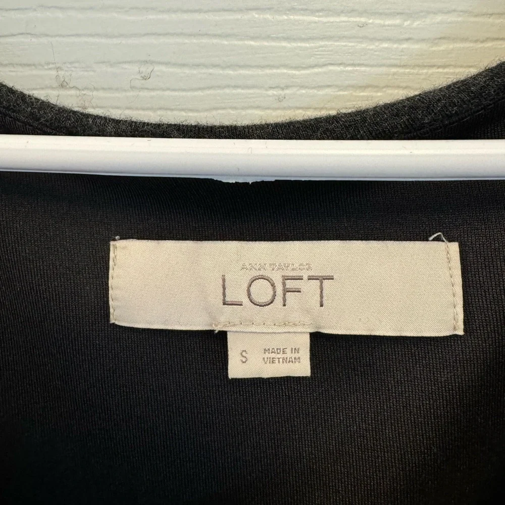 LOFT Dark Gray Blouson Maxi Dress Size Small - Picture 4 of 12